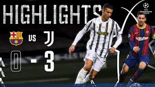 Barcelona 03 Juventus  Ronaldo amp McKennie Seal Top spot in Camp Nou  Champions League Highlights [upl. by Kcim47]