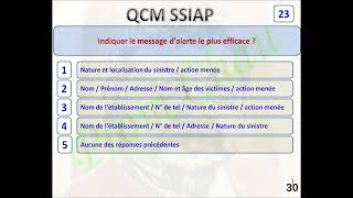 QCM SSIAP Thèmes Rôles et Missions [upl. by Airlia538]