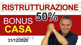 Bonus Casa Ristrutturazione 2020 Risparmio per La Casa Salubre [upl. by Shornick]