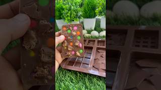 Milk Chocolate With Gems candy or Kitket Chocolate 🍫 chocolate youtubeshorts viral asmr [upl. by Nedrob]