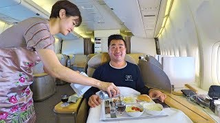 ALONE in First Class on Asiana Airlines B747 [upl. by Benkley]