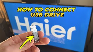 How to Connect USB Drive to Haier TV [upl. by Strohl]