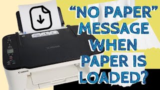 Canon Printer Wont Take Paper  FIX PROBLEM TS3520 TS3522 TS3530 TS3550i TS3551i [upl. by Nemzzaj]