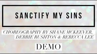 SANCTIFY MY SINS line dance demo choreography by Shane McKeever Debbie Rushton amp Rebecca Lee [upl. by Llehcal]