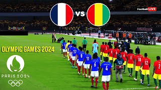 FRANCE vs GUINÉE  Jeux Olympiques PARIS 2024  Gameplay PES réaliste [upl. by Jenifer]