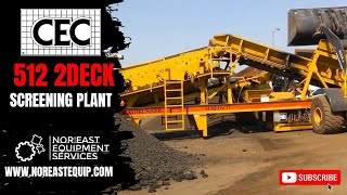 CEC 5x12 Screening Plant amp John Deere 824J  Screening Asphalt [upl. by Fennie]