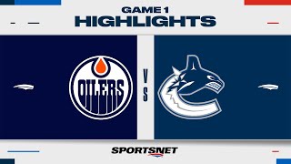 NHL Game 1 Highlights  Oilers vs Canucks  May 8 2024 [upl. by Helbonna25]