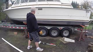 How to load a dry boat on a trailer [upl. by Onitsoga]