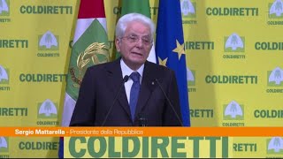 Mattarella quotLagricoltura è futuro per l’umanitàquot [upl. by Yelsnik]