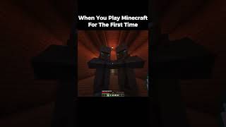 When You Play Minecraft For The First Time minecraft minecraftjokeshindi funny [upl. by Adliw]