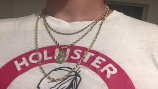 18” 20” 22” 24” rope chains length comparison  ways I like to layer my chainz [upl. by Wichern183]