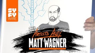 Matt Wagner Sketches Grendel and Mage Artists Alley  SYFY WIRE [upl. by Jaimie]