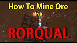 How to mine ore using a Rorqual  EVE Online [upl. by Rekoob380]