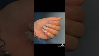 Uñas con perlas y cristales  bling bling [upl. by Malamut]