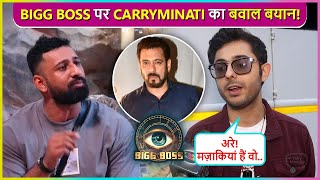 Carryminatis EPIC Reaction On His Entry In Bigg Boss ROASTING Salman Khan amp More [upl. by Birkett]