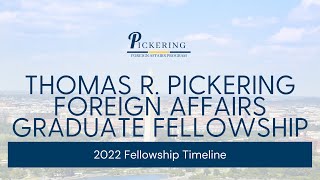 Fellowship Timeline  2022 Pickering Fellowship [upl. by Aisek]