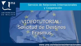 Solicitud Destinos Erasmus [upl. by Mcconnell]