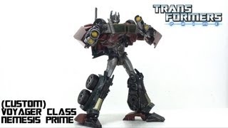 Video Review of the Transformers Prime Nemesis Prime custom [upl. by Kamaria660]