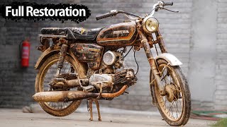 Full Restoration around 50 Years Old Abandoned Motorcycle [upl. by Yra826]