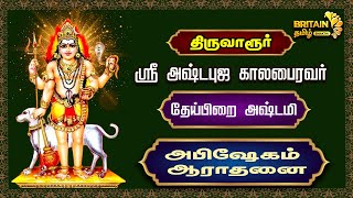 திருவாரூர்  ஸ்ரீ அஷ்டபுஜ காலபைரவர்  தேய்பிறை அஷ்டமி  அபிஷேகம் amp ஆராதனை  Britain Tamil Bhakthi [upl. by Nomis498]