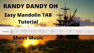 RANDY DANDY OH  Easy Mandolin Tab Tutorial  SHEET MUSIC [upl. by Lerak374]