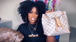 LV whats that bag Sperone BB VS PALM SPRING MINI  BAG REVIEWCOMPARISON  LOUIS VUITTON [upl. by Aihsemek]