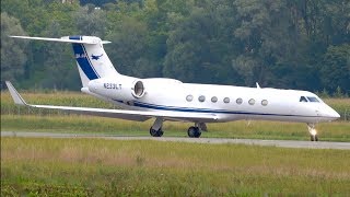 Gulfstream G550 N233LT TakeOff at Bern [upl. by Anetsirk]