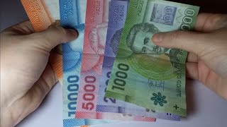 Te enseño billetes chilenos ASMR [upl. by Meletius]