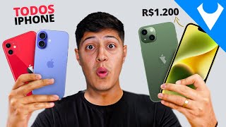 Qual MELHOR iPhone para COMPRAR em 2024 De R1100 a 15000 Todos os MODELOS [upl. by Occer]