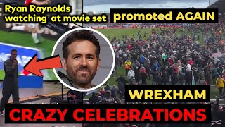 Ryan Reynolds and Wrexham wild celebrating promotion to League One [upl. by Niatirb447]