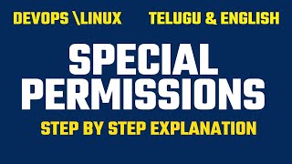 Day7 Linux  Special Permissions File Management  freshers NonIT Employees Gap Students by kk [upl. by Afesoj]