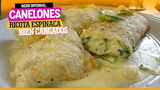 CANELONES DE RICOTA Y ESPINACA para el almuerzo del domingo [upl. by Chaing]