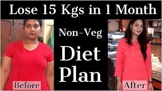 How to Lose Weight Fast 15Kg in 1 Month  Non Veg Weight Loss Diet Plan  Fat to Fab [upl. by Nnylarej]