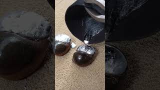 Aluminum Casting Melting into Shell out of Scrap Restore to Make Art shorts viralvideo reels art [upl. by Leakcim]