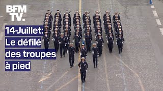 14Juillet les images du défilé des troupes à pied [upl. by Winsor]