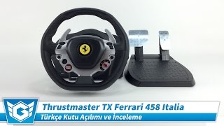 Thrustmaster TX Ferrari 458 Italia Direksiyon amp Pedal Seti  Türkçe Kutu Açılımı ve İnceleme [upl. by Nhar]