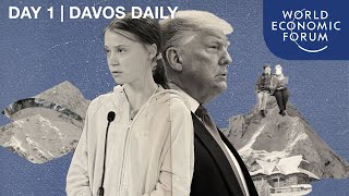 DAVOS DAILY  DAY 1  Greta Thunberg Donald J Trump and the Start of Davos [upl. by Conney]