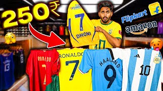 I Bought Football Jerseys for Only Rs 250 From Amazon amp Flipkart  Haul amp Review [upl. by Dulcy11]