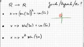 09B3 Beispiele für gerade und ungerade Funktionen [upl. by Erdreid]