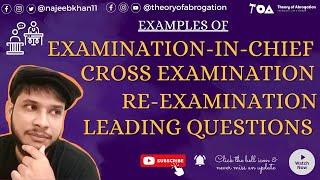 Court examples of Examinationinchief cross examination reexamination and leading questions [upl. by Sudbury]