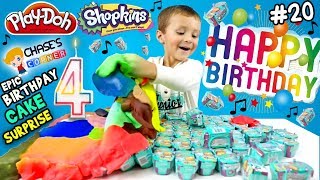 Chases Corner Playdoh Birthday Cake Surprise w Shopkins amp Song 20  DOH MUCH FUN [upl. by Chaudoin348]