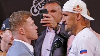 FACE OFF  Canelo Alvarez vs Sergey Kovalev in LAS VEGAS after Press Conference [upl. by Aenehs]