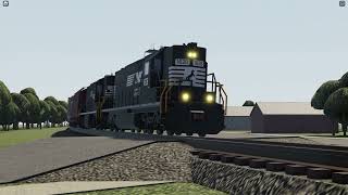 Southline District BNSF SD40s amp Ex NampW NS SD402 High Hood Update [upl. by Itida]