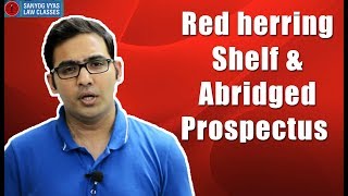 Red herring Shelf amp abridged prospectus explained by Advocate Sanyog Vyas [upl. by Niamart]