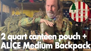 How to Install a 2 Quart Canteen Pouch amp Sling on an ALICE Medium Backpack  StepbyStep Guide [upl. by Enaed]