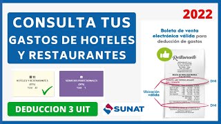 🔴CONSULTA Y REGISTRA tu gastos deducibles SUNAT DEDUCCION 3 UIT IMPUESTO A LA RENTA PERSONA NATURAL [upl. by Keegan714]