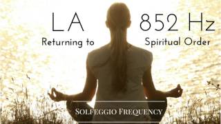 LA  852 Hz  pure tone  Solfeggio Frequency  Returning to Spiritual Order  8 Hours [upl. by Eiralc]