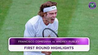 Sixth seed SHOCKED  Andrey Rublev vs Francisco Comesana  Highlights  Wimbledon 2024 [upl. by Cryan]