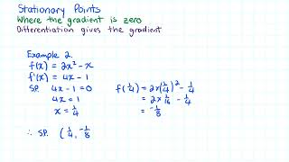 Stationary Point Examples [upl. by Nylrehs]