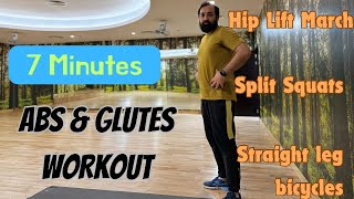 Abs and glutes workout in 7 Minutes do this exercise to start getting into Shape [upl. by Brodie440]